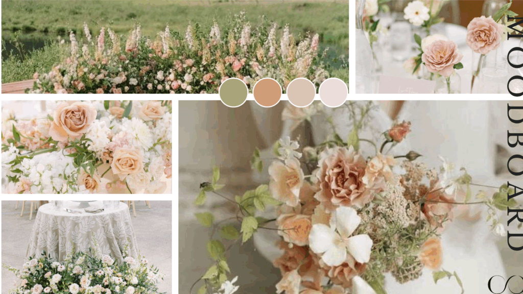 moodboard mariage pastel tones